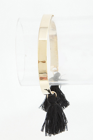 Open Cuff Tassel Charms Braclect 5LCE5